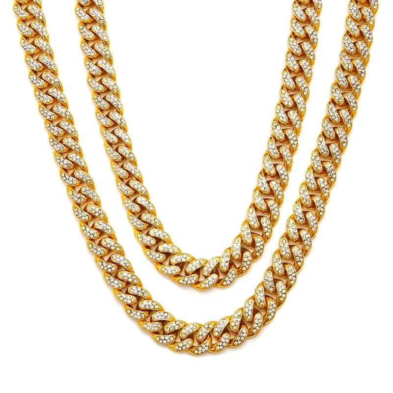Hot Selling Punk CZ Miami Cuban Chain Necklace K Gold Male and Female Hip Hop Necklace
Hot Selling Punk CZ Miami Cuban Chain Necklace K Gold Male and Female Hip Hop Necklace