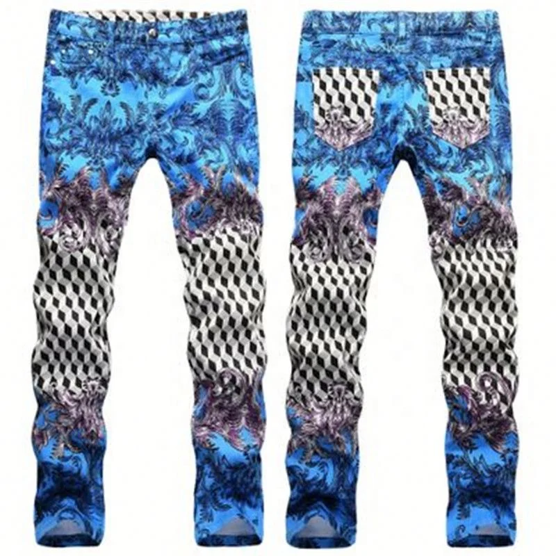 Jhcentury Pure cotton stretch slim color dial craft printing personality retro small straight jeans, Customized color
Jhcentury Pure cotton stretch slim color dial craft printing personality retro small straight jeans, Customized color