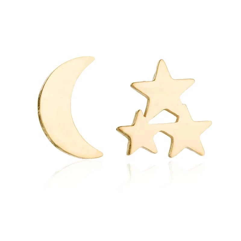 Custom Luxury 2021 New Style Moon Star Stud Earring Stainless Steel for Girls and Women gift
Custom Luxury 2021 New Style Moon Star Stud Earring Stainless Steel for Girls and Women gift