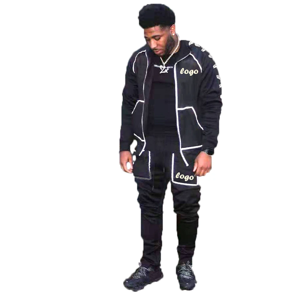 Plus Size Custom Brand Stripe Sweatsuit Joggers Solid Color 2 Piece Sets Zipper Jogging Suits Reflective Tracksuits For Men
Plus Size Custom Brand Stripe Sweatsuit Joggers Solid Color 2 Piece Sets Zipper Jogging Suits Reflective Tracksuits For Men