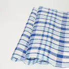 100% Linen Natural Fabric Fashionable Comfortable Blue Check Yarn Dyed 100% Natural French Linen Fabric for Shirt