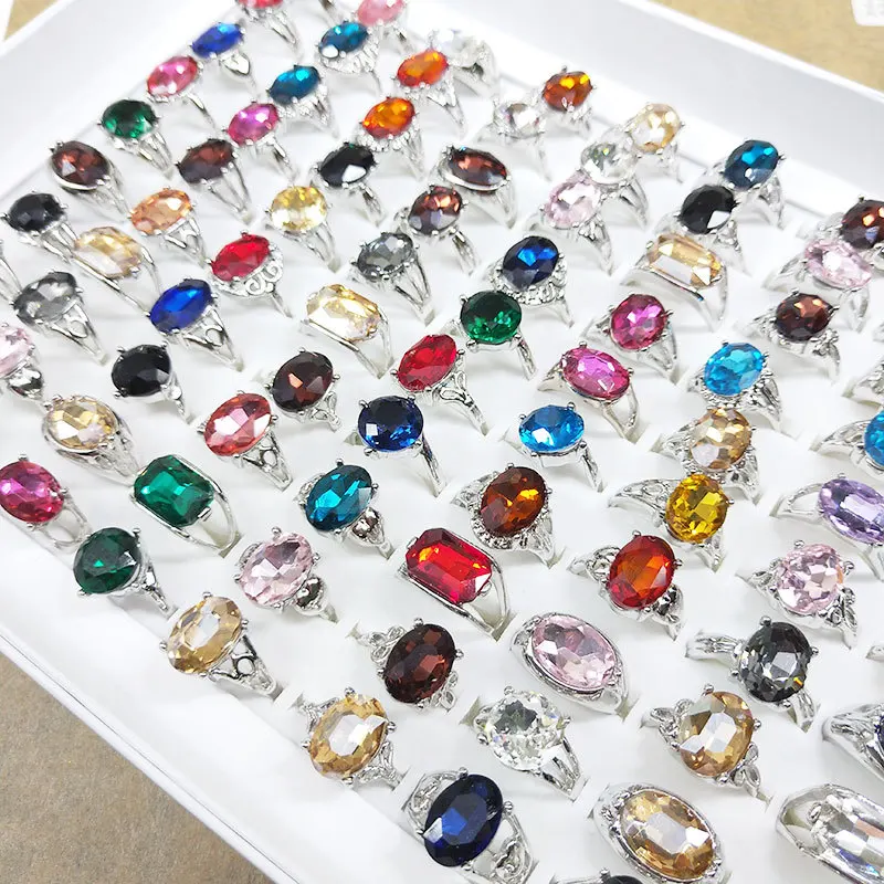 PUSHI mix color gem stone rings women dechronic glass rings crystal female zircon wedding ring
PUSHI mix color gem stone rings women dechronic glass rings crystal female zircon wedding ring