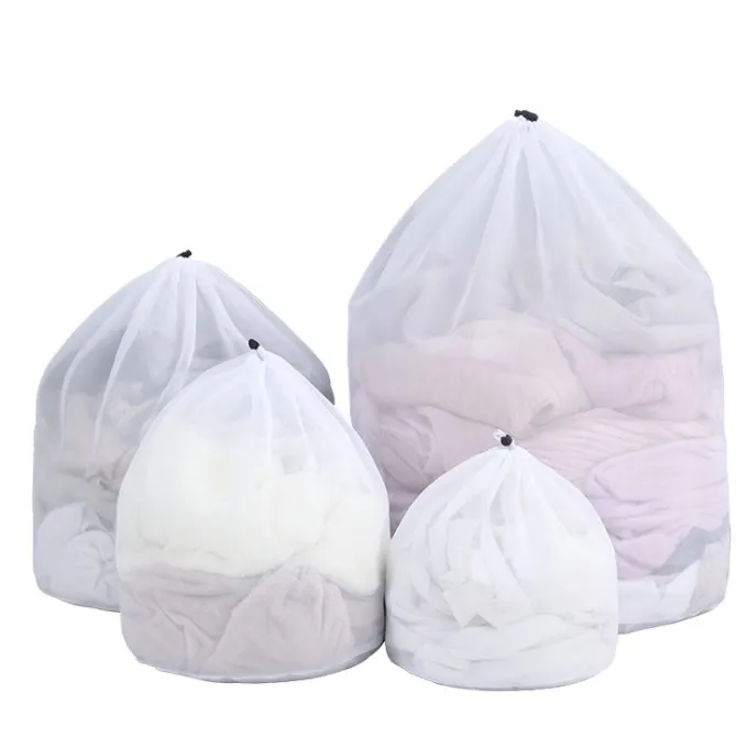 Custom Logo reusable machine washing special protective washing bag large drawstring laundry bag, White
Custom Logo reusable machine washing special protective washing bag large drawstring laundry bag, White
