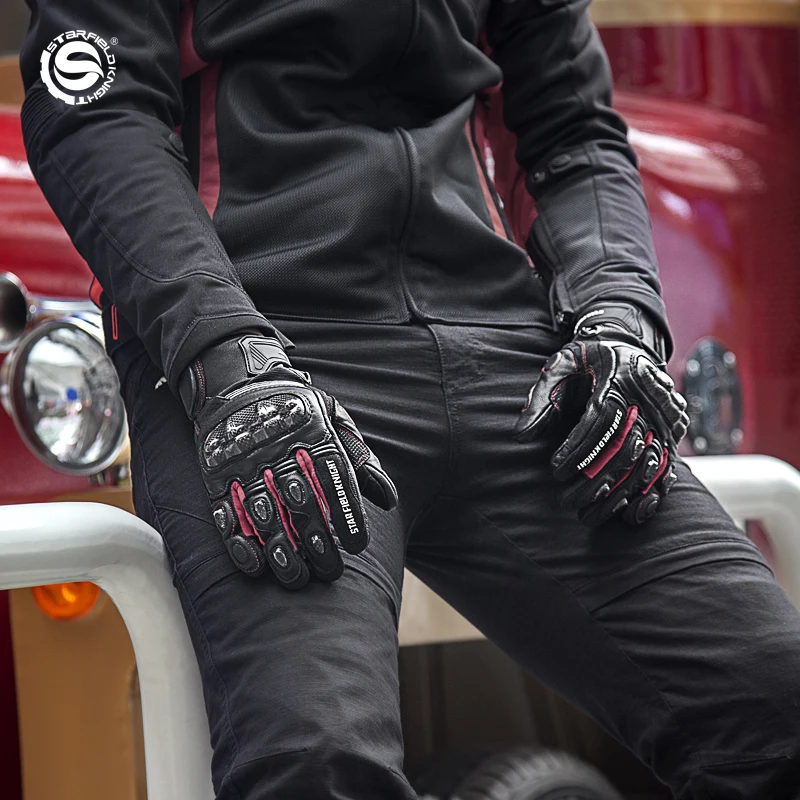 SFK Black Red White Leather Full Finger Motorcycle Racing Cycling Protective Motocross Touch Screen Protection Riding Gloves, Black/ white/ red
SFK Black Red White Leather Full Finger Motorcycle Racing Cycling Protective Motocross Touch Screen Protection Riding Gloves, Black/ white/ red