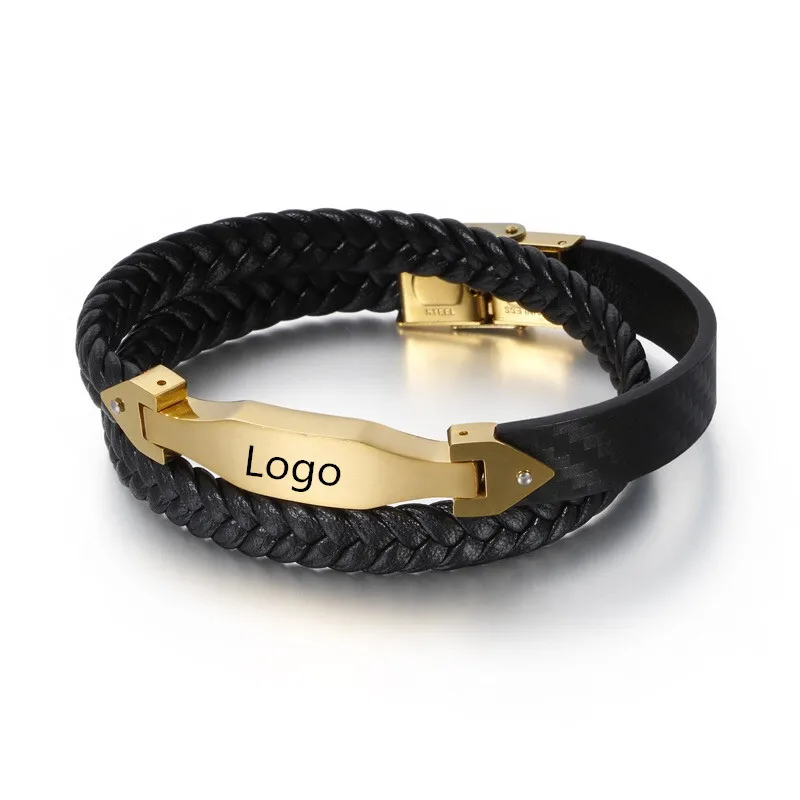 Customizable fashion 316L original cowhide woven stainless steel bracelet, Gold/silver/black
Customizable fashion 316L original cowhide woven stainless steel bracelet, Gold/silver/black