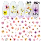 Hot sale DIY nail art colorful flower design stickers nail decals