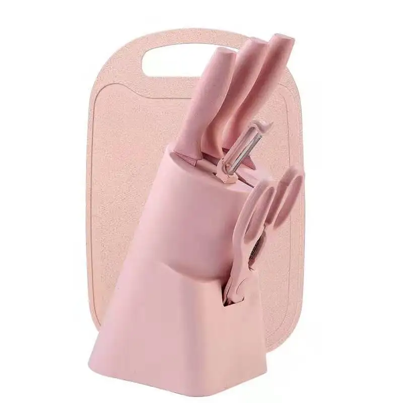 LT030 Pink Green Wheat Straw 7pcs Kitchen Knife Set Knife Set andCutting Board Vegetable Kitchen Knife Set, Picture
LT030 Pink Green Wheat Straw 7pcs Kitchen Knife Set Knife Set andCutting Board Vegetable Kitchen Knife Set, Picture