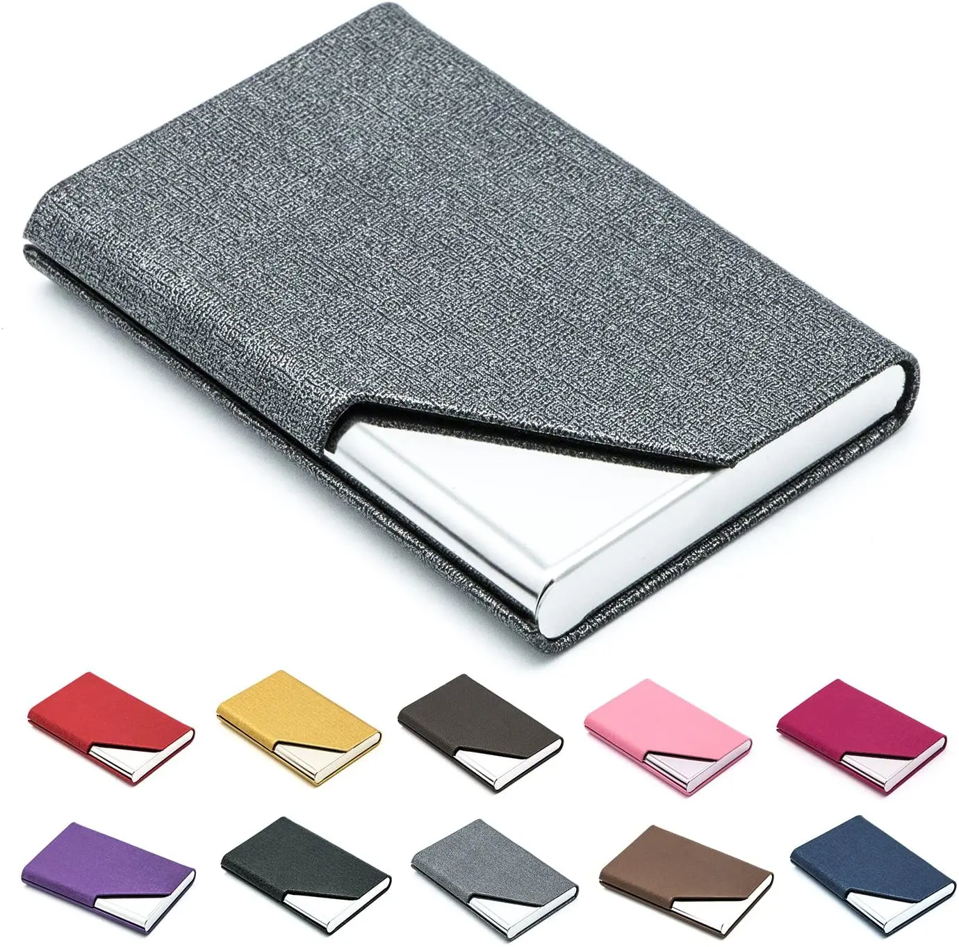 Business Name Card Holder Luxury PU Leather & Stainless Steel Multi Card Case, Black/colorful
Business Name Card Holder Luxury PU Leather & Stainless Steel Multi Card Case, Black/colorful