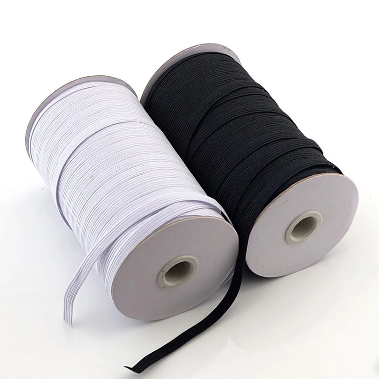 Custom 1/4 inch 1/8 inch narrow polyester stretch flat elastic band for garment accessories, Black/white
Custom 1/4 inch 1/8 inch narrow polyester stretch flat elastic band for garment accessories, Black/white