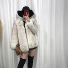 Myfur Women Fashion Luxury Real Natural Fox Fur Coat Winter Fluffy Thick Coats Of Lady