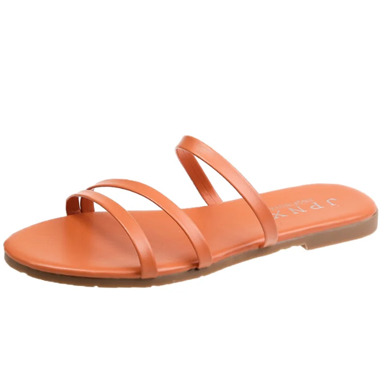 Ladies 2021 summer tie slippers with a single character, Orange , black , green , beige
Ladies 2021 summer tie slippers with a single character, Orange , black , green , beige
