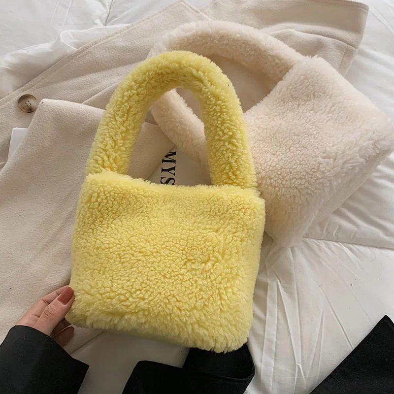 Hot sales winter women plush handbag solid color all-match simplicity fashion handbag, Customized color
Hot sales winter women plush handbag solid color all-match simplicity fashion handbag, Customized color