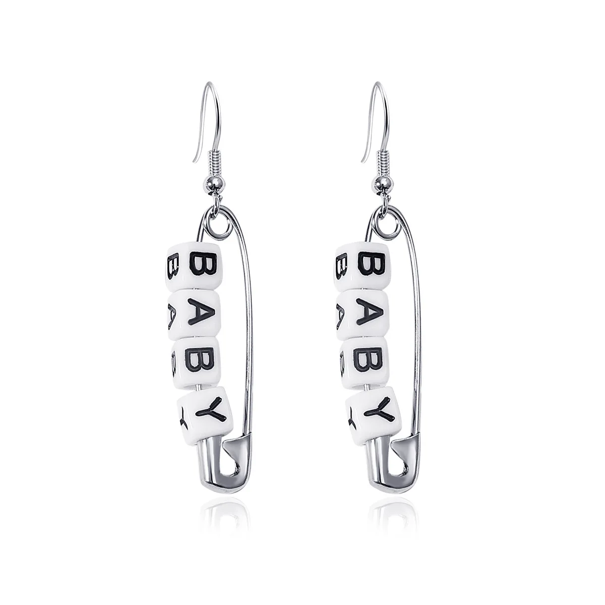Hot Selling Women Punk Silver Paper Clip Letter Queen Dangle Earrings Long Square Letter Angle Baby Drop Earring, As picture show
Hot Selling Women Punk Silver Paper Clip Letter Queen Dangle Earrings Long Square Letter Angle Baby Drop Earring, As picture show