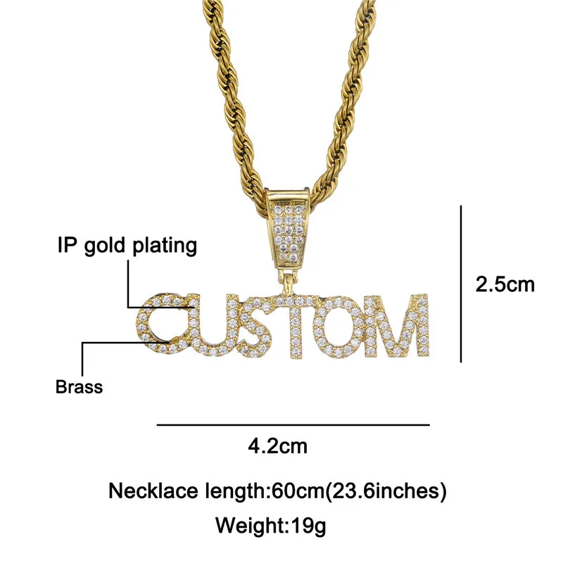 Luxury Gold Silver Color Copper Iced Out Letters Pendant Necklace Zircon Rapper Hip Hop Initial Custom Name Necklace, Gold silver rose gold
Luxury Gold Silver Color Copper Iced Out Letters Pendant Necklace Zircon Rapper Hip Hop Initial Custom Name Necklace, Gold silver rose gold