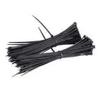 100pcs well packed custom logo uv protected nylon 66 black cable tie