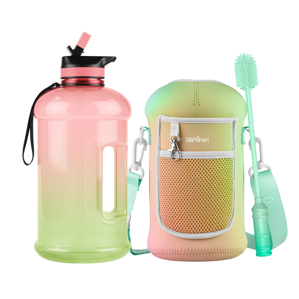 2.2L Gym Sports water bottle portable gym plastic water bottles motivational water bottle large with custom sleeves
2.2L Gym Sports water bottle portable gym plastic water bottles motivational water bottle large with custom sleeves