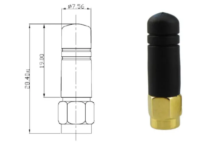 Right Angle SMA 868MHz Studdy Antenna For Watermeter - ANKUX.COM