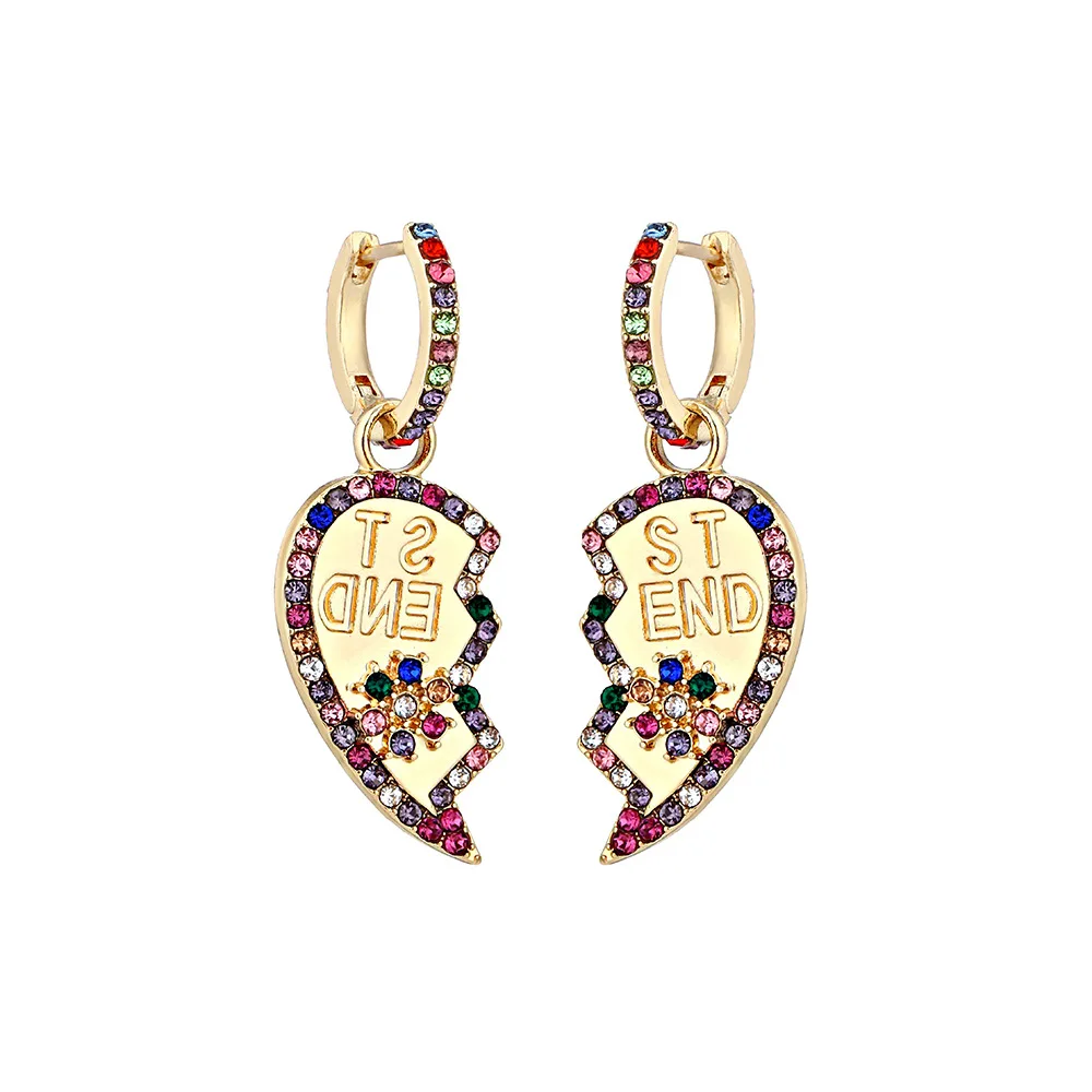 Wholesale Jewelry Colorful Rhinestone Heart Hanging Earrings Crystal Huggies Circle Hoop Love Heart Earrings
Wholesale Jewelry Colorful Rhinestone Heart Hanging Earrings Crystal Huggies Circle Hoop Love Heart Earrings