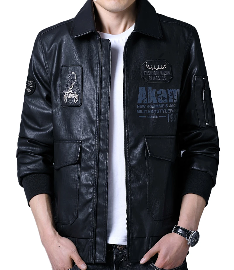 Windproof Leather Jackets Coat Spring Autumn Motorcycle Jacket For Men High Quality Bomber Jackets
Windproof Leather Jackets Coat Spring Autumn Motorcycle Jacket For Men High Quality Bomber Jackets
