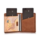 Hot selling oem RFID blocking credit card holder minimalist genuine leather wallet slim small leather mens wallet
