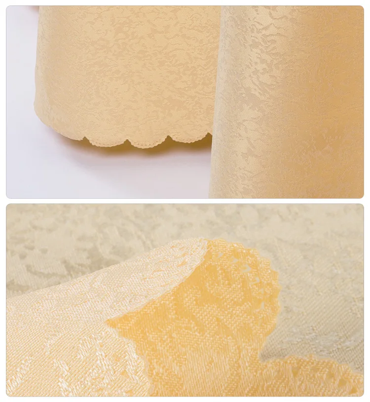 Fancy Wedding Champagne Color Party Tablecloth