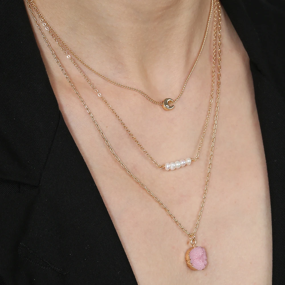 NZ507 Gold Moon Shape Pink Round Ball Style Fashion Women Girls High Quality Pendant Jewelry Necklace 2021
NZ507 Gold Moon Shape Pink Round Ball Style Fashion Women Girls High Quality Pendant Jewelry Necklace 2021
