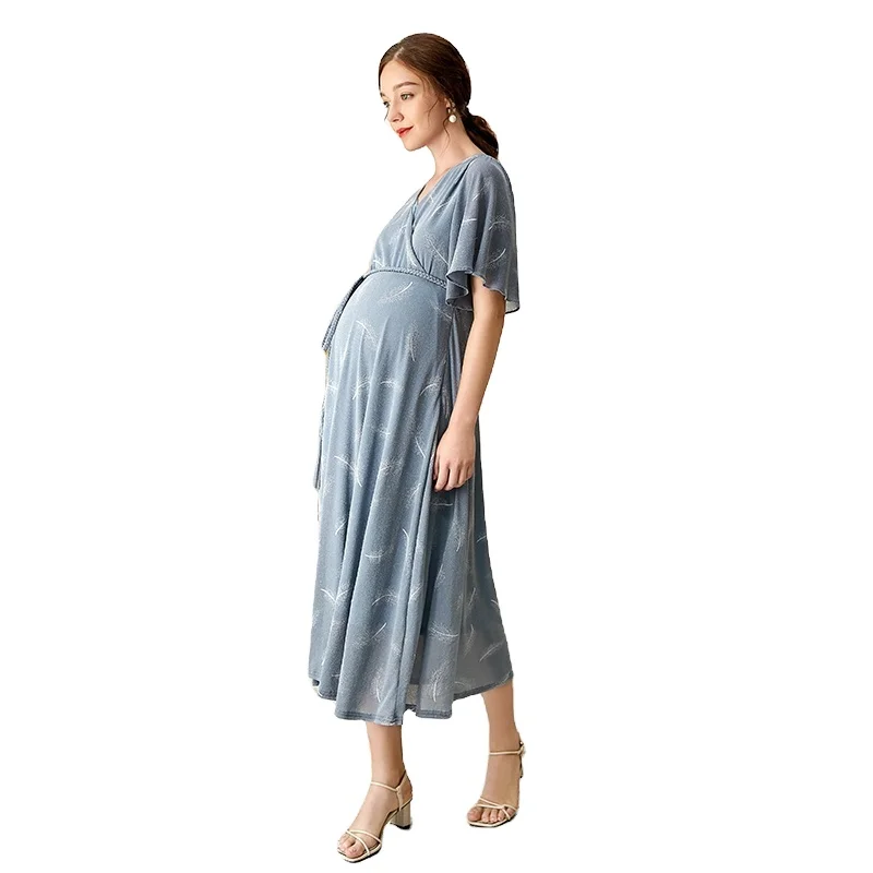 Fashion Trendy China V-Neck Maternity Dress Blue Breathable Maternity Nursing Tops Feeding Maternity
Fashion Trendy China V-Neck Maternity Dress Blue Breathable Maternity Nursing Tops Feeding Maternity