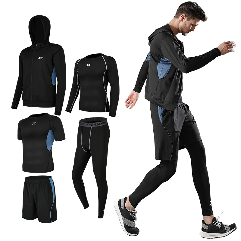 5 piece workout set man activ workout wear gym clothes sport set for men Sports Suit
5 piece workout set man activ workout wear gym clothes sport set for men Sports Suit