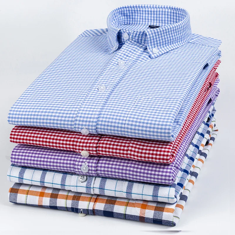 New summer men's short-sleeved shirt Check cotton youth shirt Anti-wrinkle fashion casual men's top, Mix
New summer men's short-sleeved shirt Check cotton youth shirt Anti-wrinkle fashion casual men's top, Mix