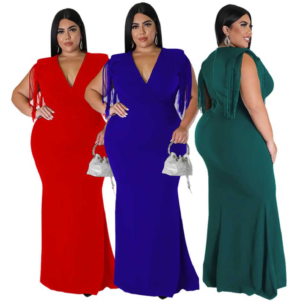 MY997 High Quality Summer Plus Size Womens Dresses Sexy Backless Tassel Sleeve Maxi Dress Ladies Large Swing Evening Dresses
MY997 High Quality Summer Plus Size Womens Dresses Sexy Backless Tassel Sleeve Maxi Dress Ladies Large Swing Evening Dresses