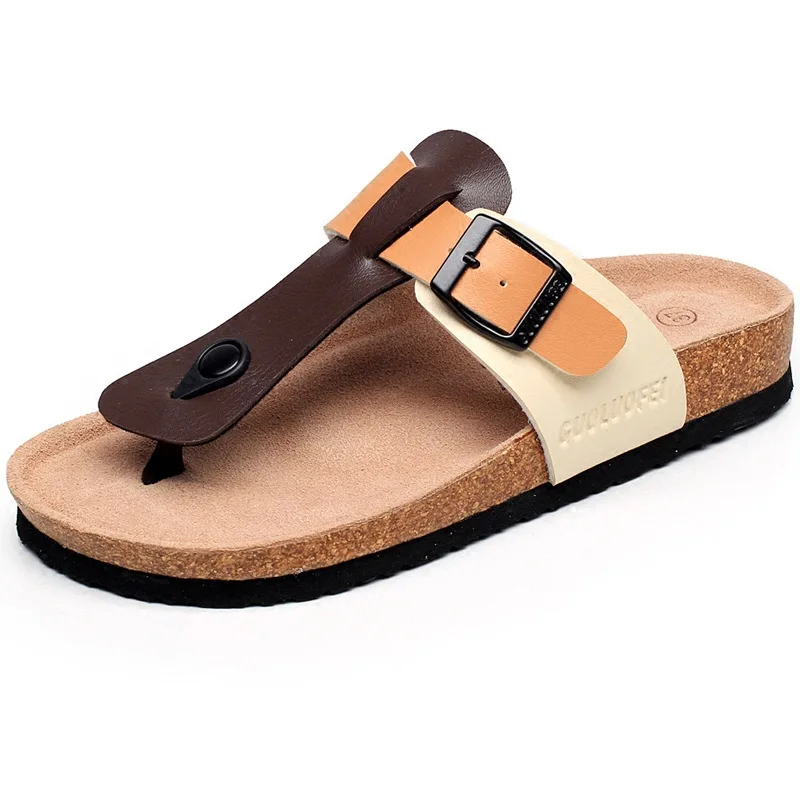 

For sell summer non slip 100% Genuine Suede insoles breathable and cushionaire beach sandals boy's flip flops men's cork sandals