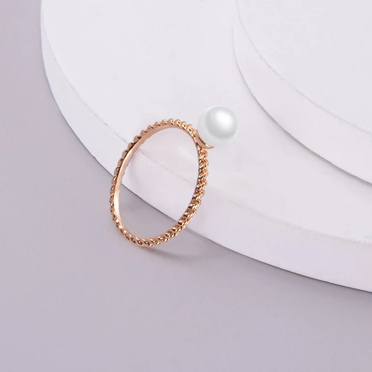 YR10028 Italina Factory Simple Design Delicate Rose Gold Plated Brass Wire Pearl Ring Jewelry Women with Low Price 
YR10028 Italina Factory Simple Design Delicate Rose Gold Plated Brass Wire Pearl Ring Jewelry Women with Low Price
