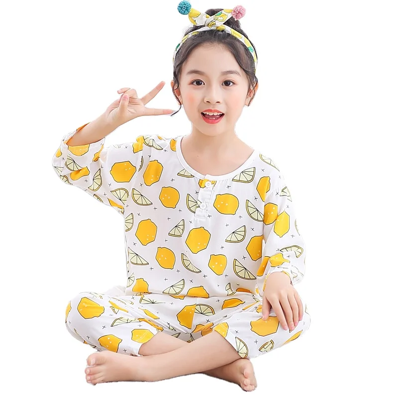 Children's pajamas girl pajamas 3/4 sleeves + pants 2 piece set cartoon summer fashion children's clothes sets, Picture
Children's pajamas girl pajamas 3/4 sleeves + pants 2 piece set cartoon summer fashion children's clothes sets, Picture