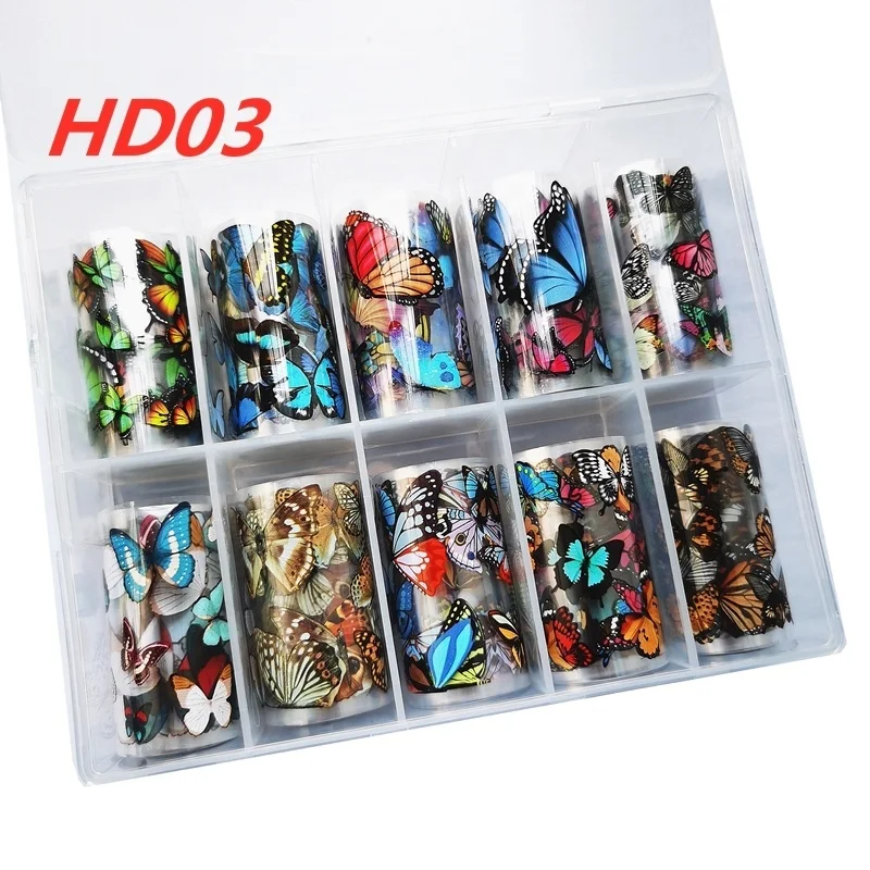 2023 Factory Hot Selling Butterfly Foil 10 colors 4*100cm Fashion Popular Nail Art Foil Nail Art Sticker Nail Foil
2023 Factory Hot Selling Butterfly Foil 10 colors 4*100cm Fashion Popular Nail Art Foil Nail Art Sticker Nail Foil