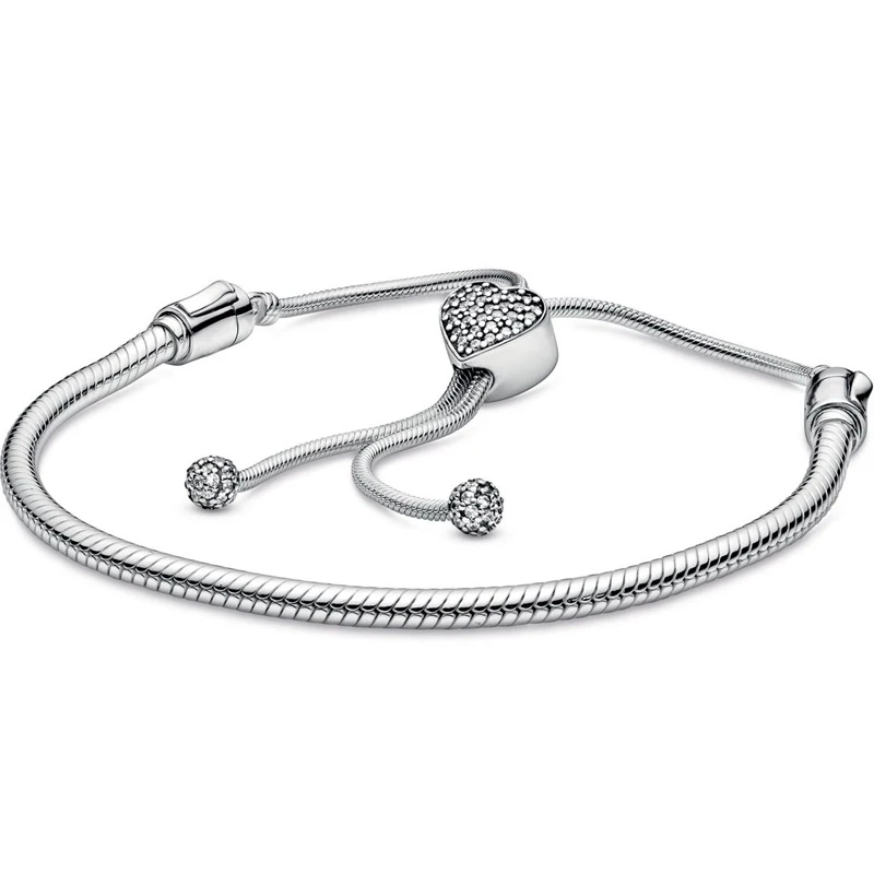 Rose Moment Set Diamond Heart-Shape Snake Chain Shrinkage 925 Sterling Silver Fits Original Pandora Bracelet DIY Jewelry
Rose Moment Set Diamond Heart-Shape Snake Chain Shrinkage 925 Sterling Silver Fits Original Pandora Bracelet DIY Jewelry