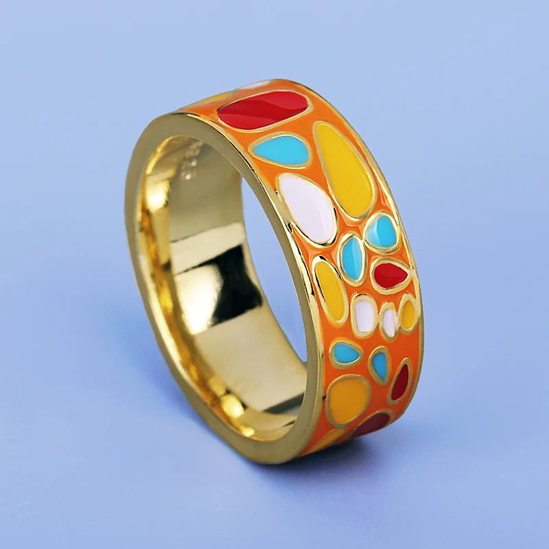 Fashion Irregular Shape KYRA01352 New Colored Ring Handmade Enamel Jewelry Color Epoxy Jewelry Ring, Gold
Fashion Irregular Shape KYRA01352 New Colored Ring Handmade Enamel Jewelry Color Epoxy Jewelry Ring, Gold
