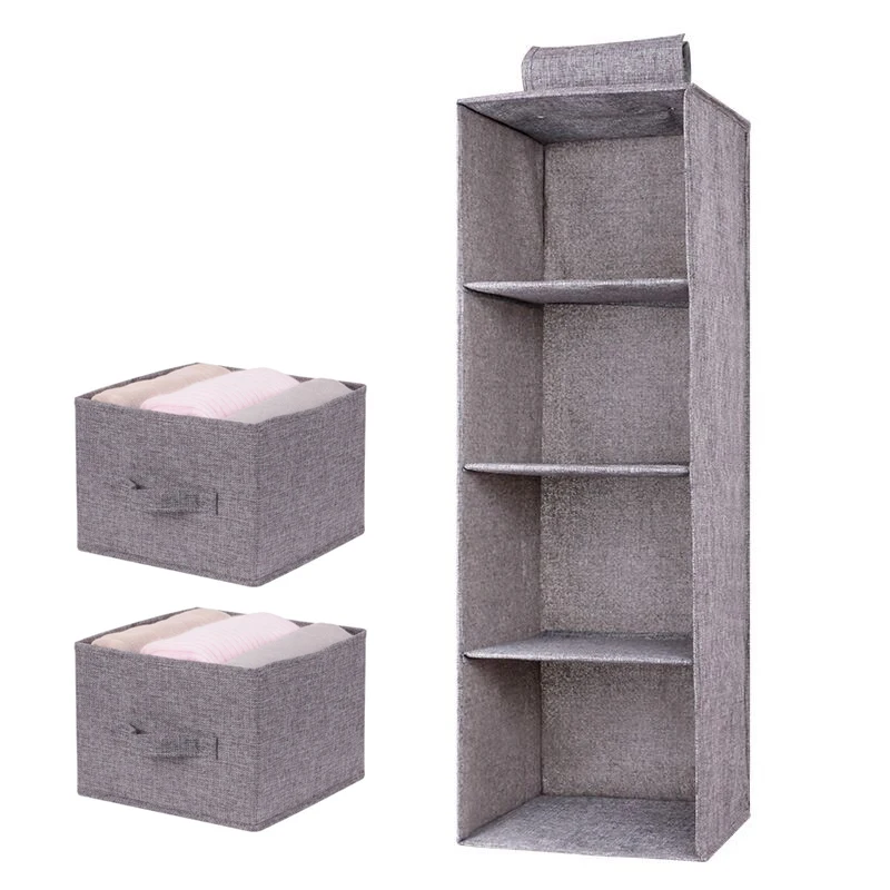 FF288 Artificial Cotton Linen Sundries storage Bag 3/4/5layer Collapsible Hanging Storage Shelves Hanging Closet Organizer, Grey/beige
FF288 Artificial Cotton Linen Sundries storage Bag 3/4/5layer Collapsible Hanging Storage Shelves Hanging Closet Organizer, Grey/beige