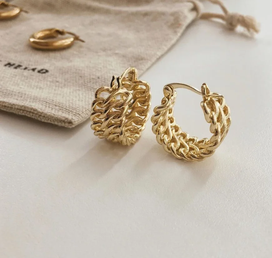 Fashion Link Chain Hoop Earrings Gold Jewelry Fashion Wide Double Chain Hoop Earrings, Gold color
Fashion Link Chain Hoop Earrings Gold Jewelry Fashion Wide Double Chain Hoop Earrings, Gold color