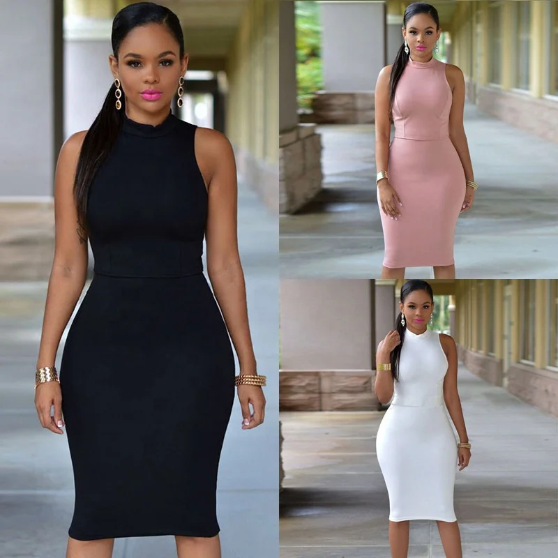 New Arrival Sleeveless Sexy Women Bodycon Dress Club Party Ladies Dresses, White/black/pink
New Arrival Sleeveless Sexy Women Bodycon Dress Club Party Ladies Dresses, White/black/pink