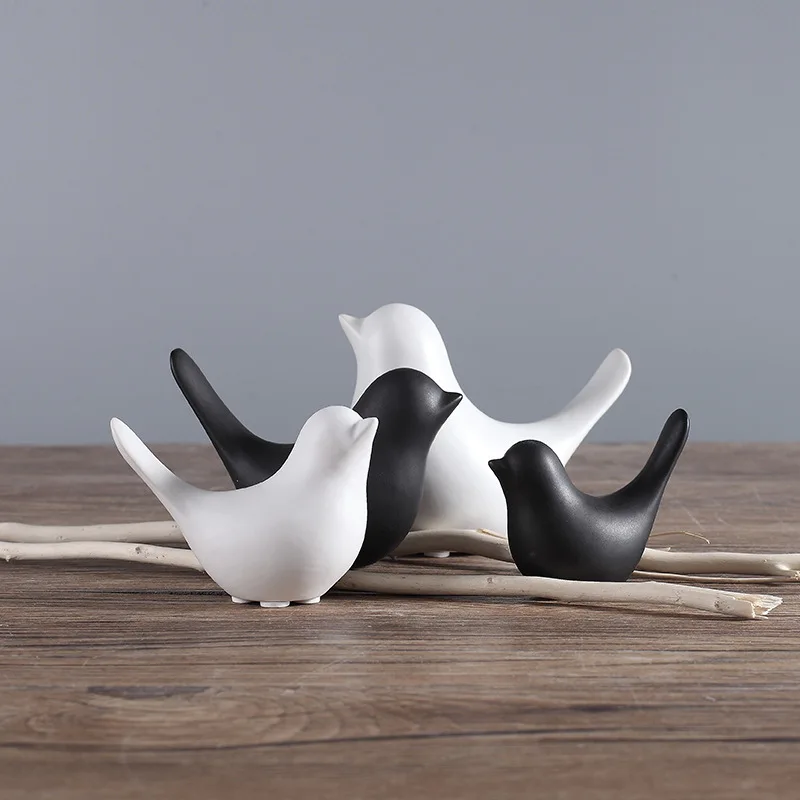 Manufacturer Custom Nordic Ceramic Black White Antique Farm 3D Abstract Bird Animal Figurine Craft Ornaments Bird Home Decor, White&black&gold
Manufacturer Custom Nordic Ceramic Black White Antique Farm 3D Abstract Bird Animal Figurine Craft Ornaments Bird Home Decor, White&black&gold