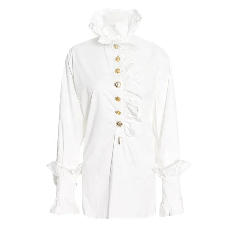 OUDINA British Style Fall Lace High Collar Shirt Solid Color Long Sleeve Blouse Top Luxury Womens Shirts, White/purple
OUDINA British Style Fall Lace High Collar Shirt Solid Color Long Sleeve Blouse Top Luxury Womens Shirts, White/purple