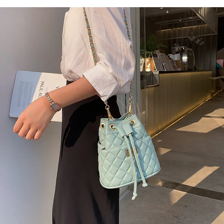 messenger bags women Summer rhomboids chain fashion crossbody ladies bucket drawstring bag leather women hand bags, White,green,black,red
messenger bags women Summer rhomboids chain fashion crossbody ladies bucket drawstring bag leather women hand bags, White,green,black,red