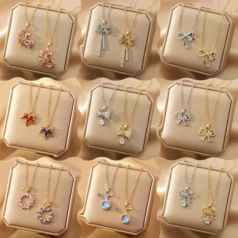 2023 Hot Sale Stainless Steel Gold Plated Layered Paper Clip Teardrop Four Leaf Lover Heart Necklaces Pendant for Women Girl
2023 Hot Sale Stainless Steel Gold Plated Layered Paper Clip Teardrop Four Leaf Lover Heart Necklaces Pendant for Women Girl
