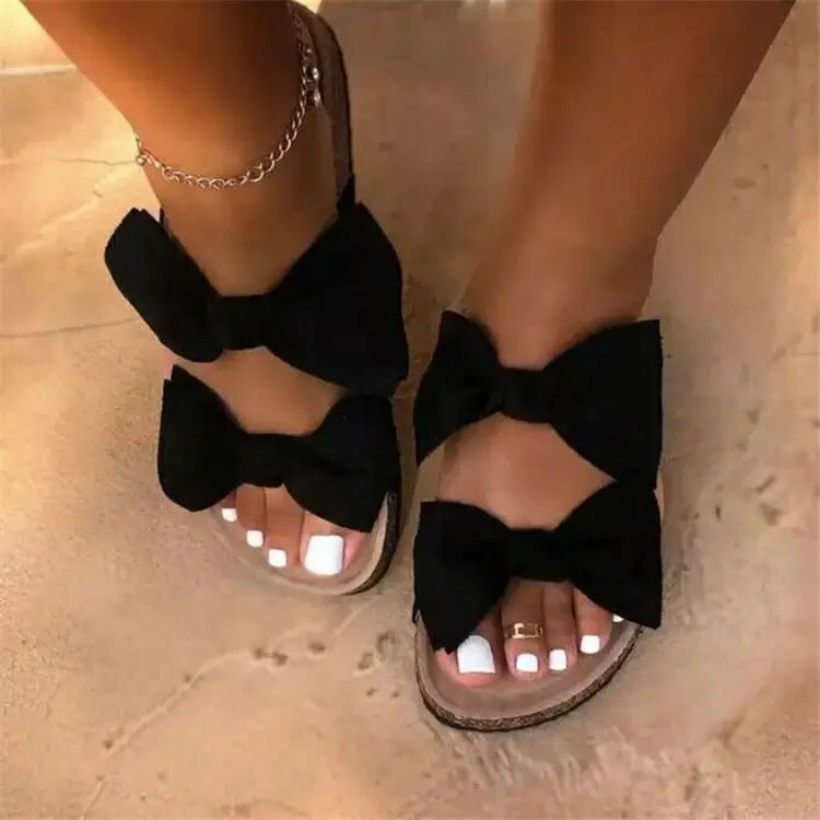 Hot selling plus size fashion bow flat outer wear slippers, Black,red,leopard print or customized
Hot selling plus size fashion bow flat outer wear slippers, Black,red,leopard print or customized