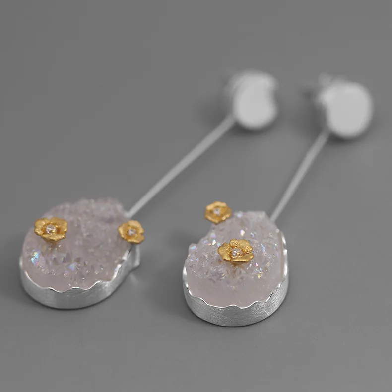 Handmade 925 Sterling Silver Natural Rainbow Agate Drop Earrings for Women Wedding Jewelry
Handmade 925 Sterling Silver Natural Rainbow Agate Drop Earrings for Women Wedding Jewelry
