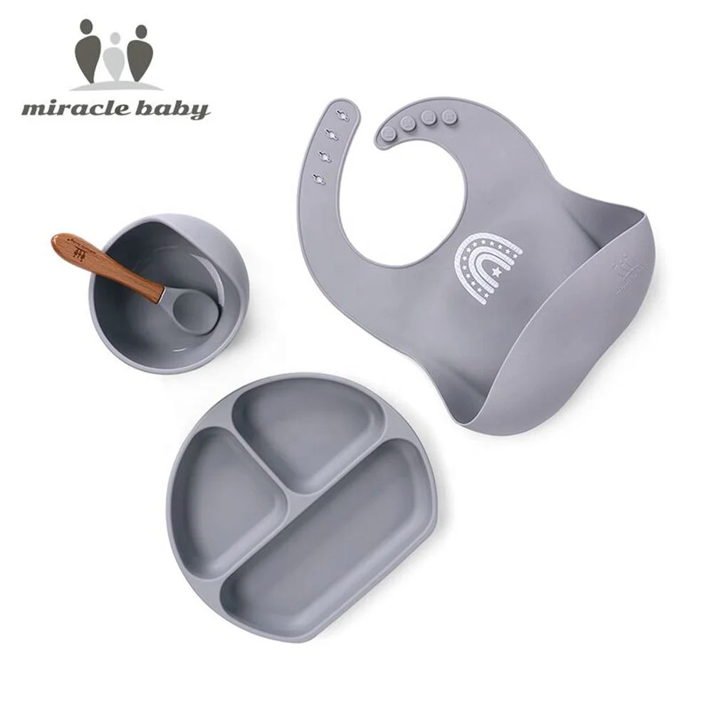 Miracle Baby Baby Feeding Set Eco-friendly Silicone Suction Baby Plate With Spoon Set And Teether Set, As picture
Miracle Baby Baby Feeding Set Eco-friendly Silicone Suction Baby Plate With Spoon Set And Teether Set, As picture