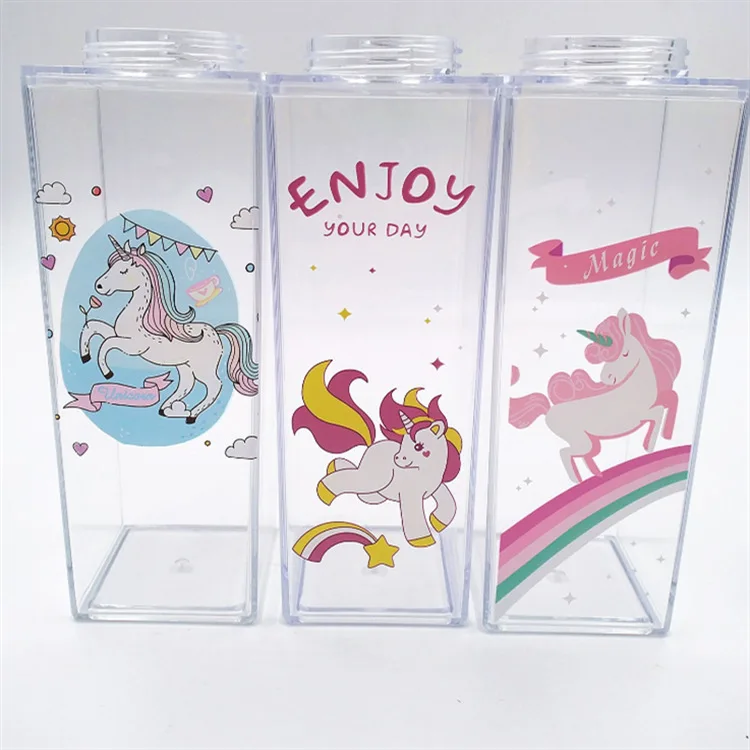 500ML/1000ML Square Plastic Transparent Clear Milk Carton Water Bottle With Custom Logo
500ML/1000ML Square Plastic Transparent Clear Milk Carton Water Bottle With Custom Logo