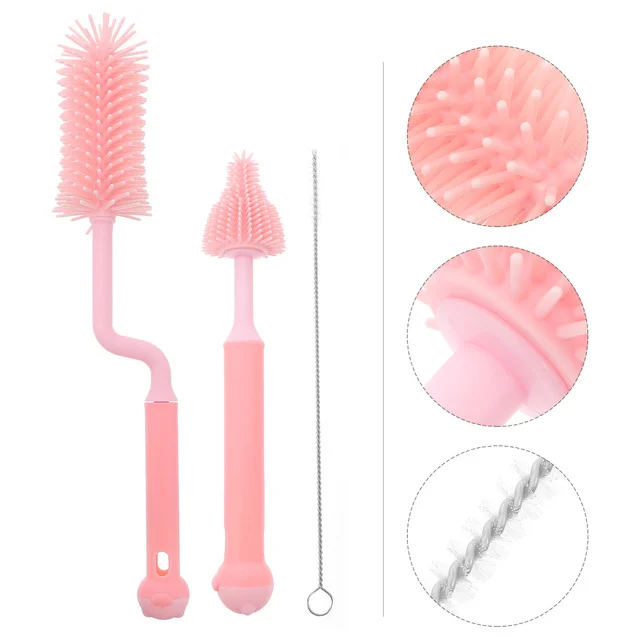 Hot Sale Silicone Baby Bottle Brush For Baby Milk Feeding Bottle And Cup Long Handle Bottle Cleaning Brush, Blue, green, pink, orange 
Hot Sale Silicone Baby Bottle Brush For Baby Milk Feeding Bottle And Cup Long Handle Bottle Cleaning Brush, Blue, green, pink, orange