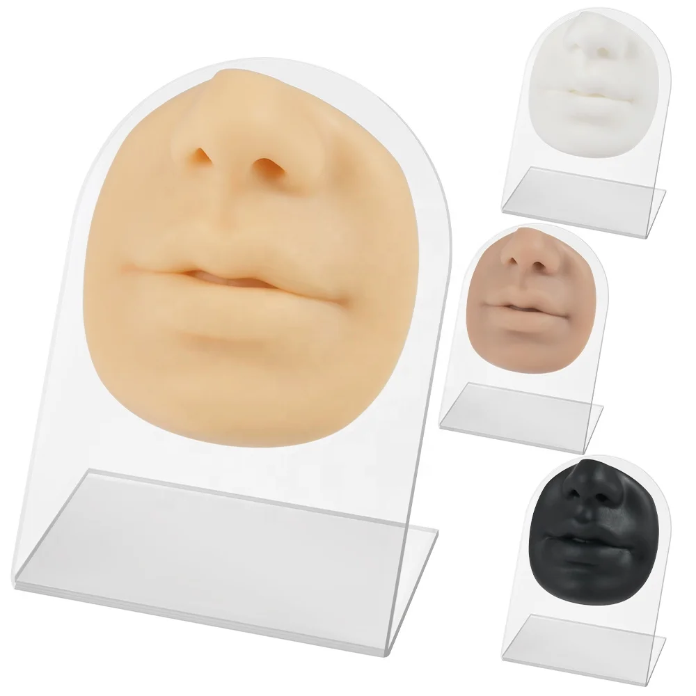 3D Soft Silicone Face Model With Display Stand Use for Tattoo Puncture Practice Body Piercing Jewelry Display Tool Wholesale
3D Soft Silicone Face Model With Display Stand Use for Tattoo Puncture Practice Body Piercing Jewelry Display Tool Wholesale