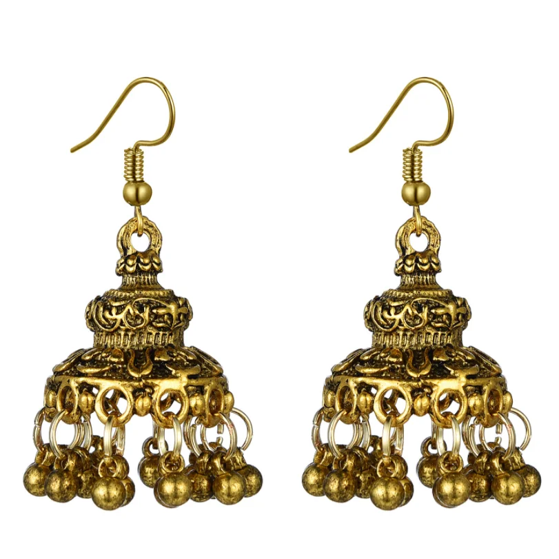New ethnic style earrings retro alloy bell earrings jewelry Indian style travel souvenir earrings wholesale, Gold,silver
New ethnic style earrings retro alloy bell earrings jewelry Indian style travel souvenir earrings wholesale, Gold,silver